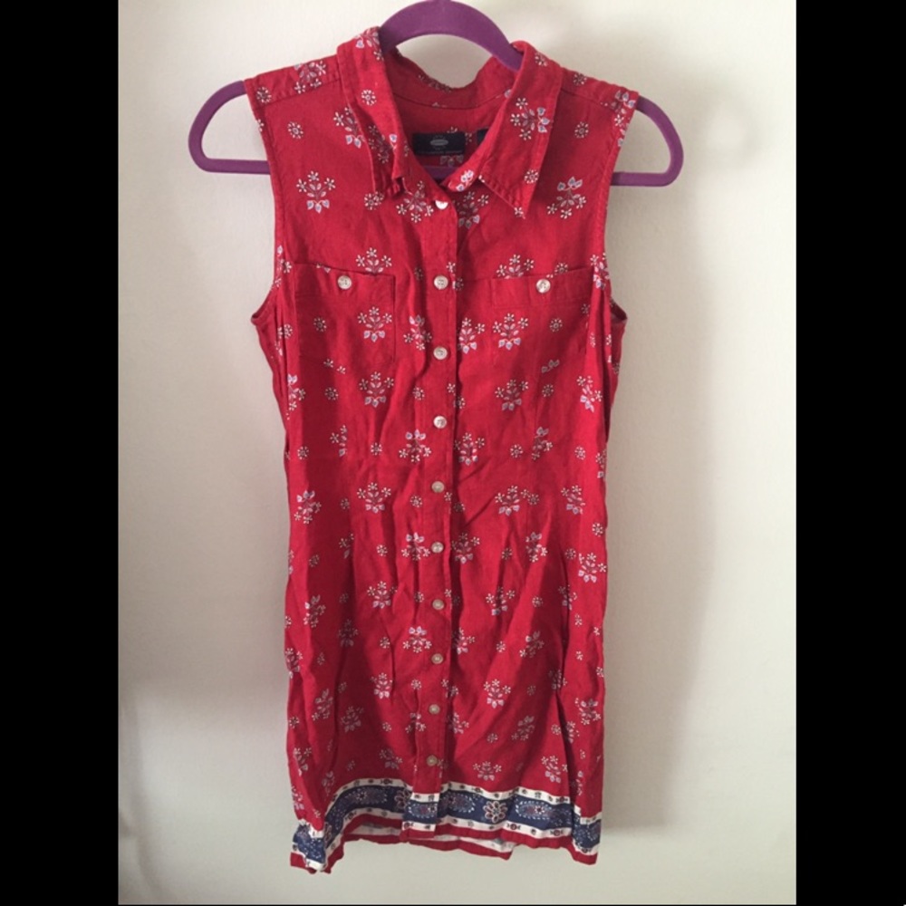 Liz Claiborne Crazy Horse Jeans Floral Dress